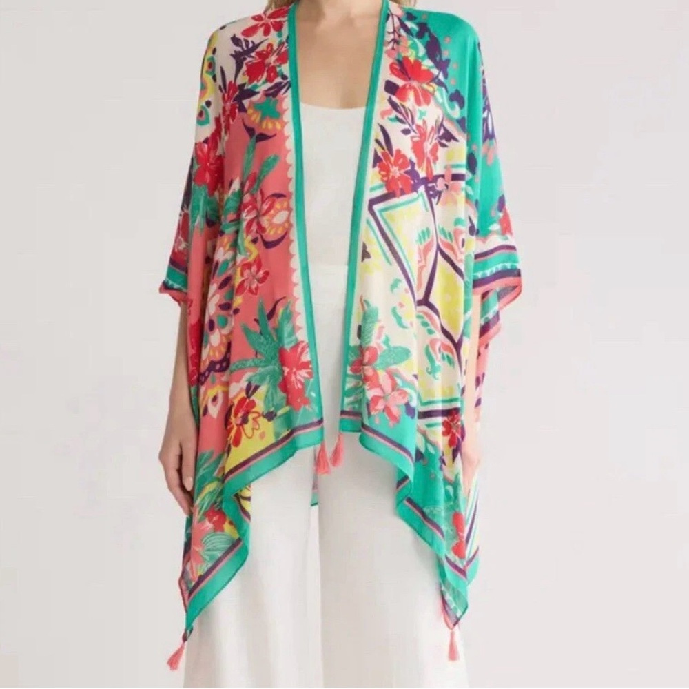 Nine West Floral Kimono OS